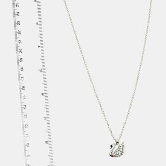 Sliver Swan Necklace & Earrings Set - Picture 5 of 5